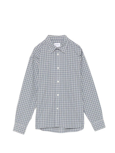  Norse Projects Falster Check Oversize Shirt - Blue 