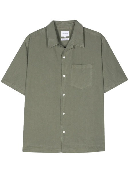  Norse Projects Notch-collar Short-sleeve Shirt - Green 