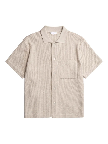  Norse Projects Waffle-textured Shirt - Neutrals 