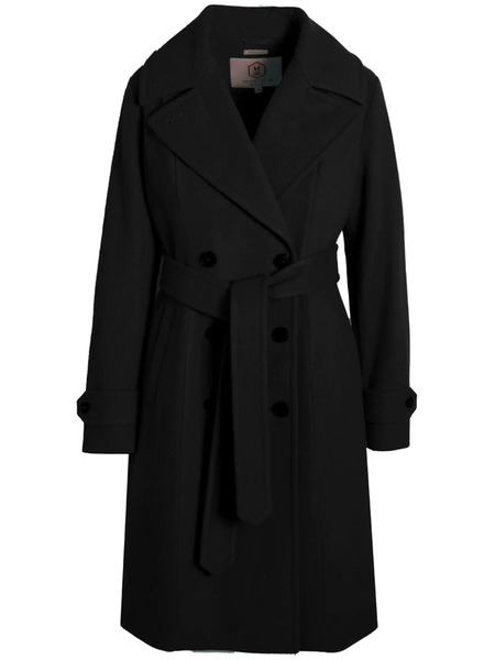  Norwegian Wool Double-breasted Wool-blend Coat - Black 