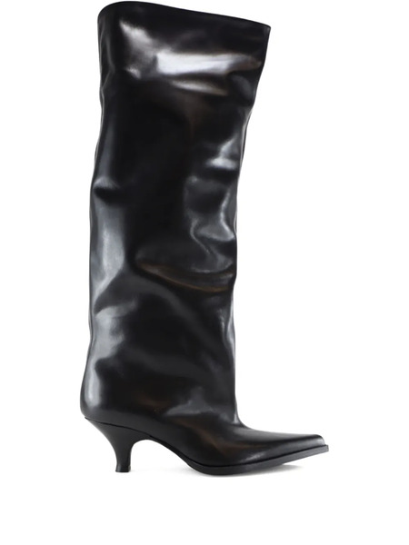  Notabene 60mm Yolanda Pointed Leather Boots - Black 