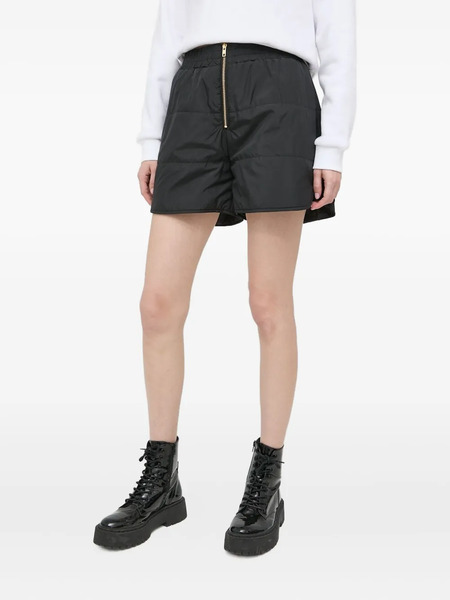  Notes Du Nord Quilted Zip-front Shorts - Green 