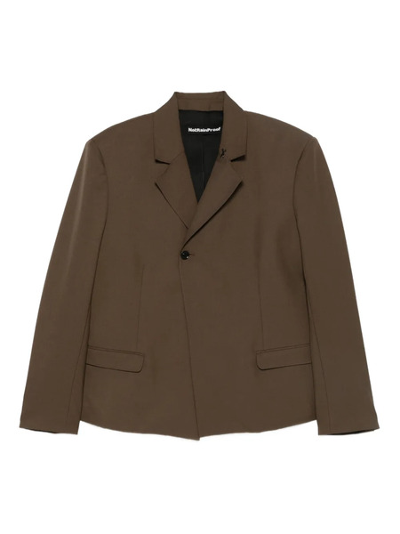  Notrainproof Scissors-brooch Blazer - Brown 