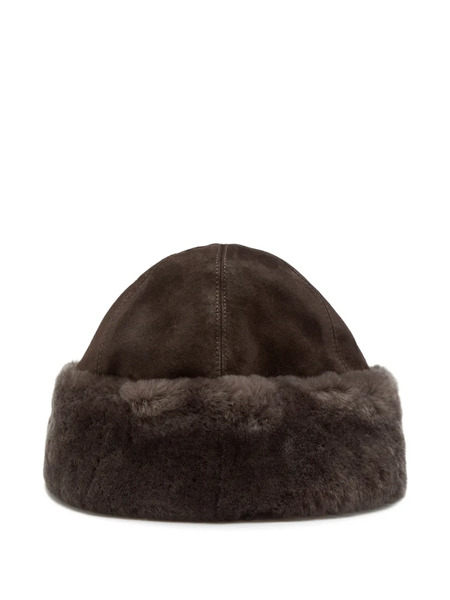 Nour Hammour Toki Shearling Hat - Brown 