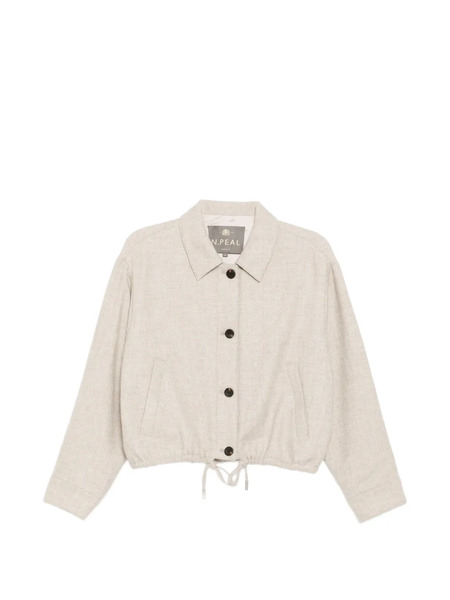  N.peal Button Drawstring Jacket - Neutrals 