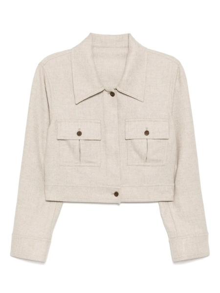  N.peal Cashmere Cropped Jacket - Neutrals 