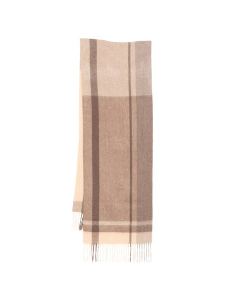 N.peal Checked Cashmere Scarf - Neutrals 