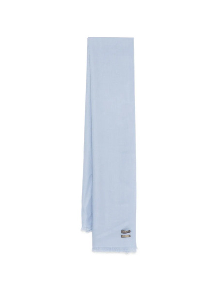  N.peal Fringed Pashmina Shawl - Blue 