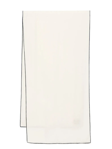  N.peal Tipped Pashmina Scarf - White 