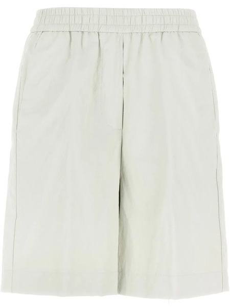  Nude Leather-effect Bermuda Shorts - White 