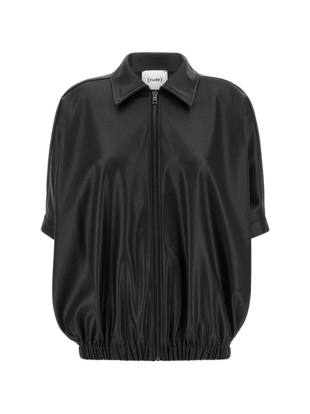  Nude Openwork Zip-up Jacket - Black 