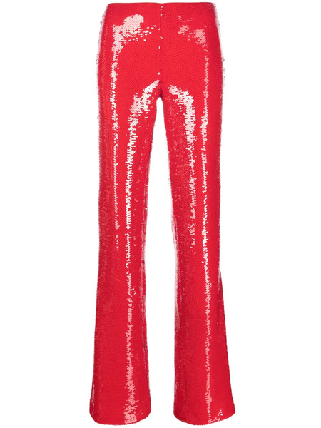  Nuè Jade Sequined Trousers - Red 