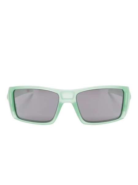  Oakley Heliostat Matte Translucent Rectangle Sunglasses - Green 