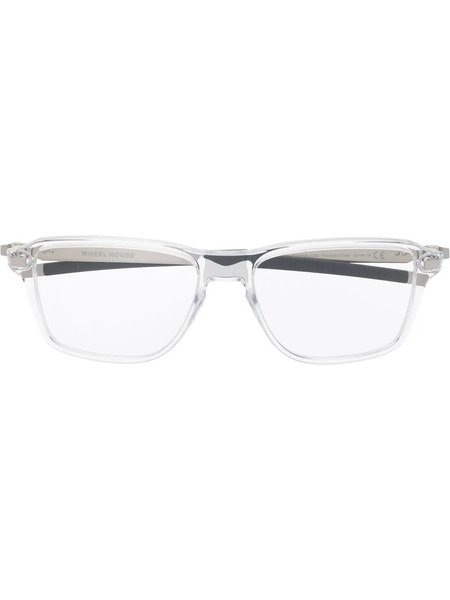  Oakley Logo-plaque Rectangle-frame Glasses - Silver 