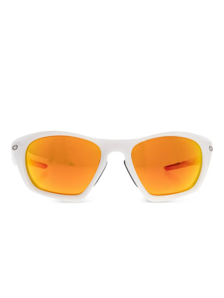  Oakley Reflective Lens Geometric Sunglasses - White 