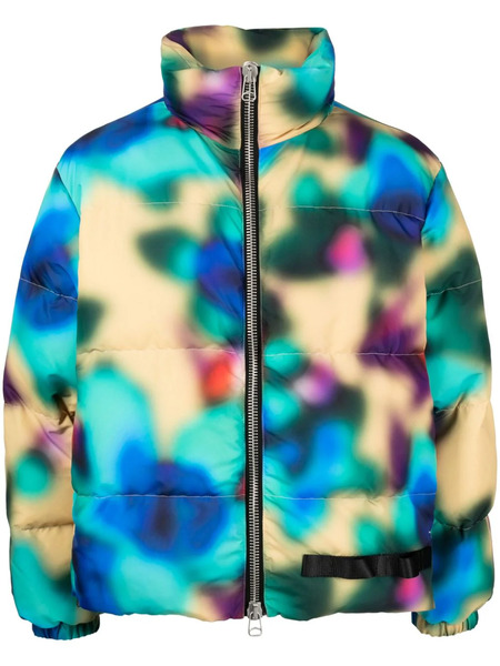  Oamc Abstract-print Padded Jacket - Multicolour 