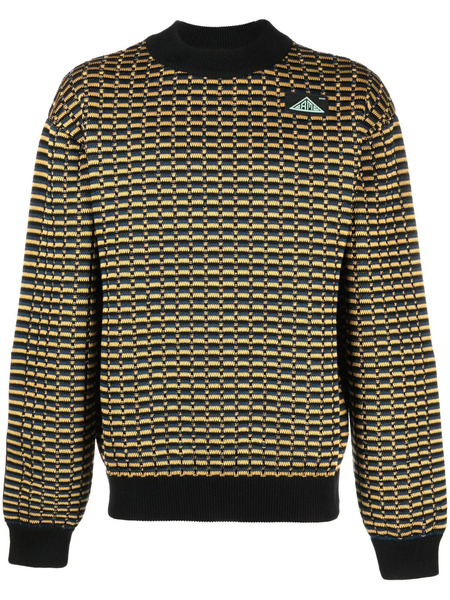  Oamc Logo-patch Knit Jumper - Blue 