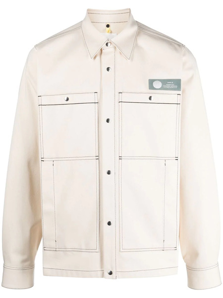  Oamc Patch Pocket Shirt Jacket - Neutrals 