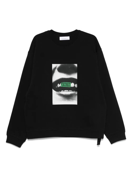  Oamc Peacemaker Smile-print Sweatshirt - Black 