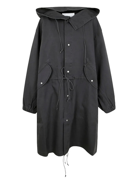  Oamc Pressed-stud Coat - Black 