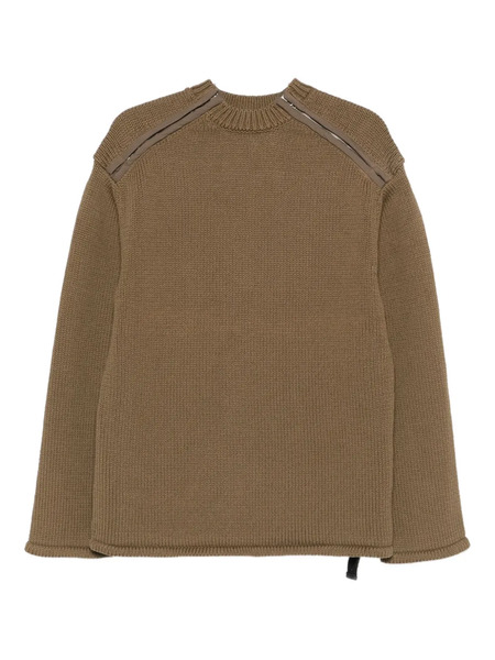  Oamc Shoulder-zip Detail Sweater - Green 