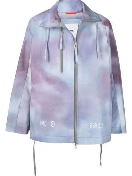  Oamc Tie-dye Zip-up Lightweight Jacket - Blue 