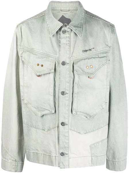  Objects Iv Life Panelled Denim Jacket - Green 
