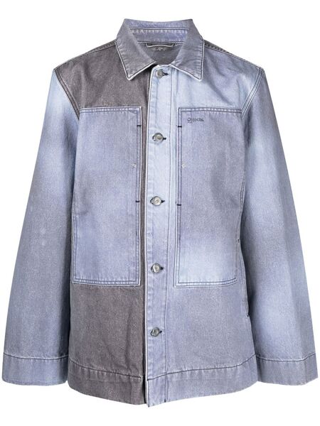  Objects Iv Life Two-tone Denim Shirt Jacket - Blue 