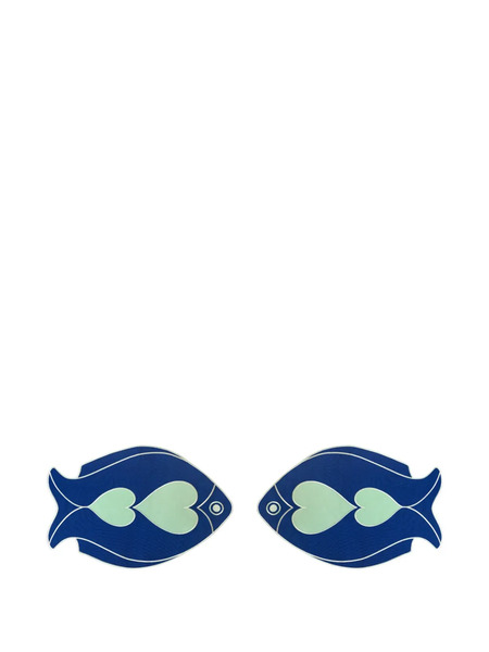  Octaevo Fish Placemat (set Of Two) - Blue 
