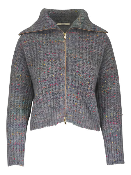  Odeeh Zip Collar Cardigan - Grey 