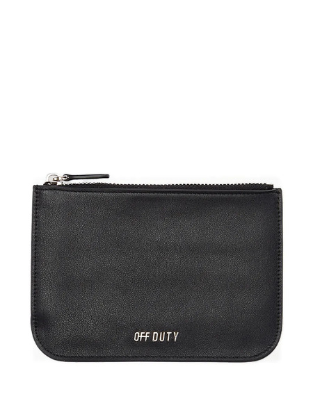  Off Duty Leon Zip Leather Wallet - Black 