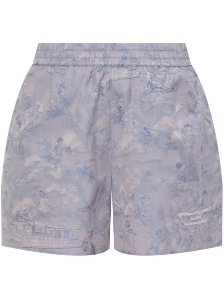  Off-white All-over Printed Shorts - Purple 