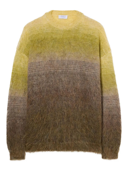  Off-white Arrow Gradient Crewneck Sweater - Yellow 