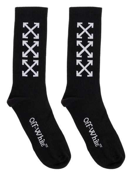  Off-white Arrow-print Socks - Black 