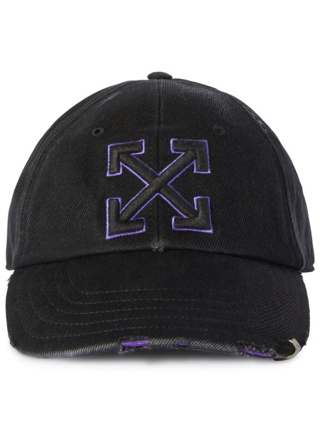  Off-white Arrows-embroidered Cap - Black 