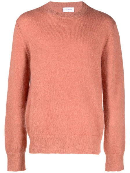  Off-white Arrows Intarsia Crew-neck Jumper - Orange 