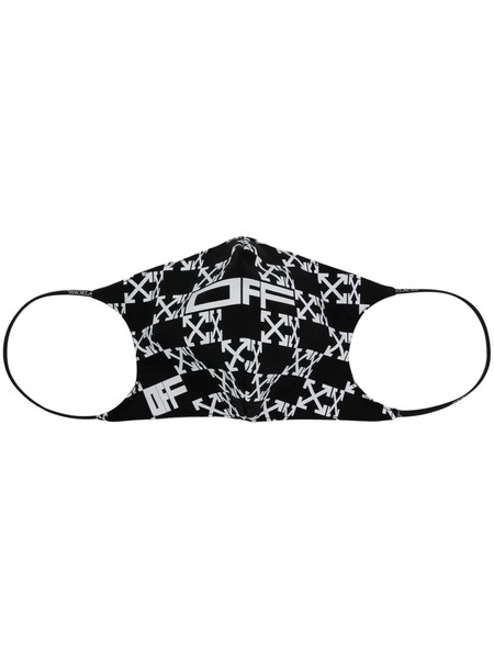  Off-white Arrows Monogram-print Face Mask - Black 