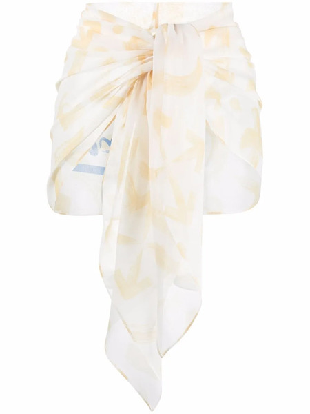  Off-white Arrows-motif Beach Skirt - Yellow 