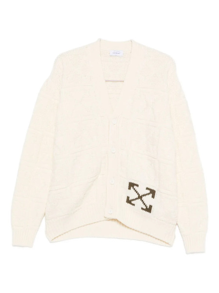  Off-white Arrows-motif Cardigan - Neutrals 