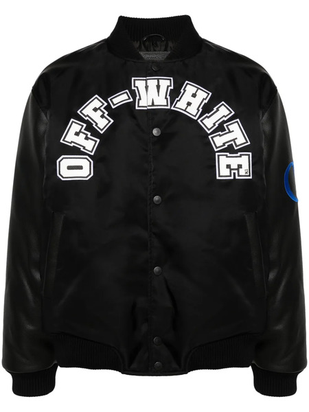  Off-white Baseball Over Varsity Jacket - Black 