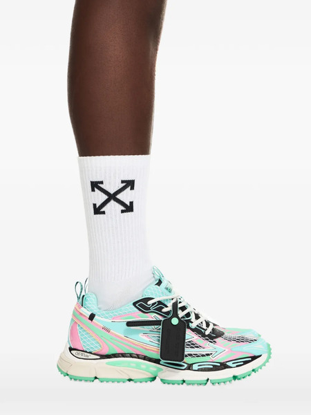 Off-white Be Right Back Fishnet Arrow Sneakers - Blue 