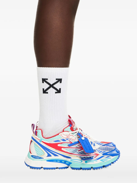  Off-white Be Right Back Fishnet Arrow Sneakers - Blue 