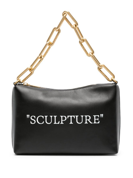  Off-white Block Pouch Leather Shoulder Bag - Black 
