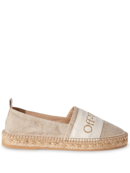 Off-white Bookish Canvas Espadrilles - Neutrals 