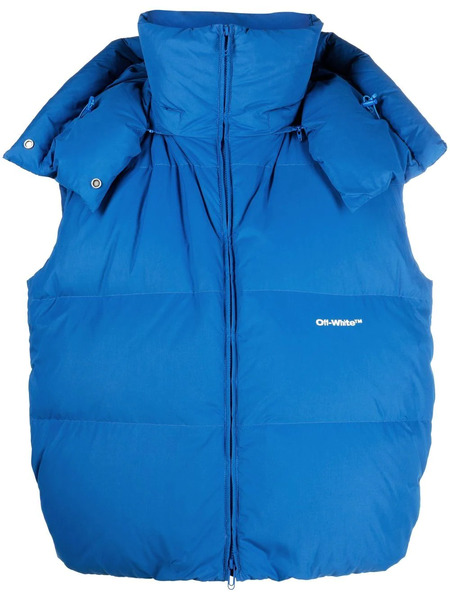  Off-white Bounce Down-feather Hooded Jacket - Blue 