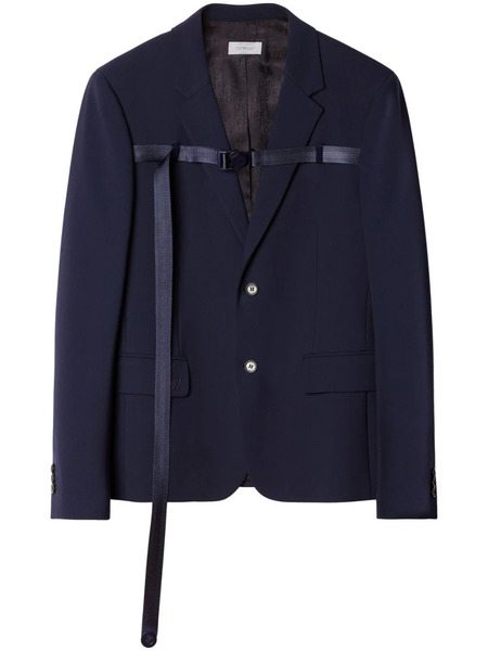  Off-white Buckled Single-breasted Blazer - Blue 