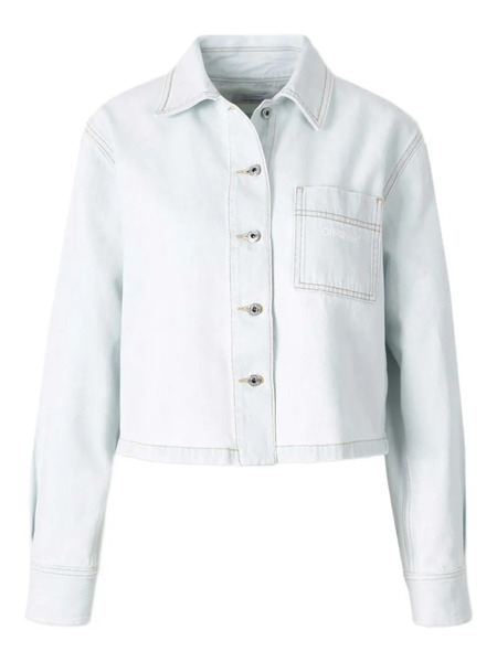  Off-white Button Stripes Jacket - Blue 