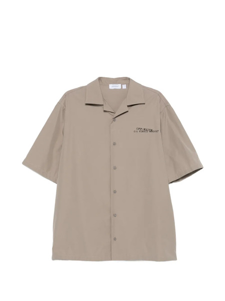  Off-white Buttoned Short-sleeve Shirt - Neutrals 