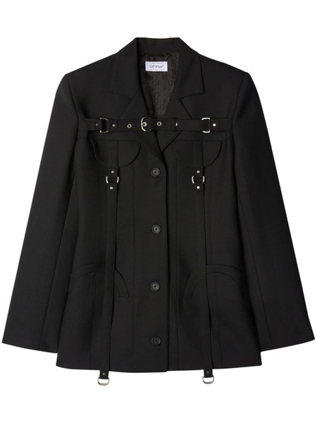  Off-white Cargo Buckled Jacket - Black 