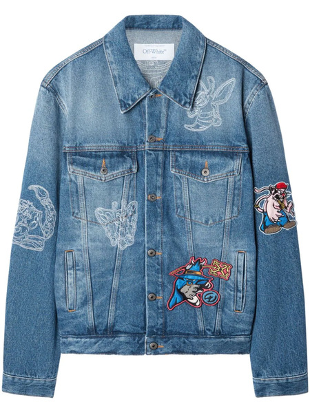  Off-white Character Skate Denim Jacket - Blue 
